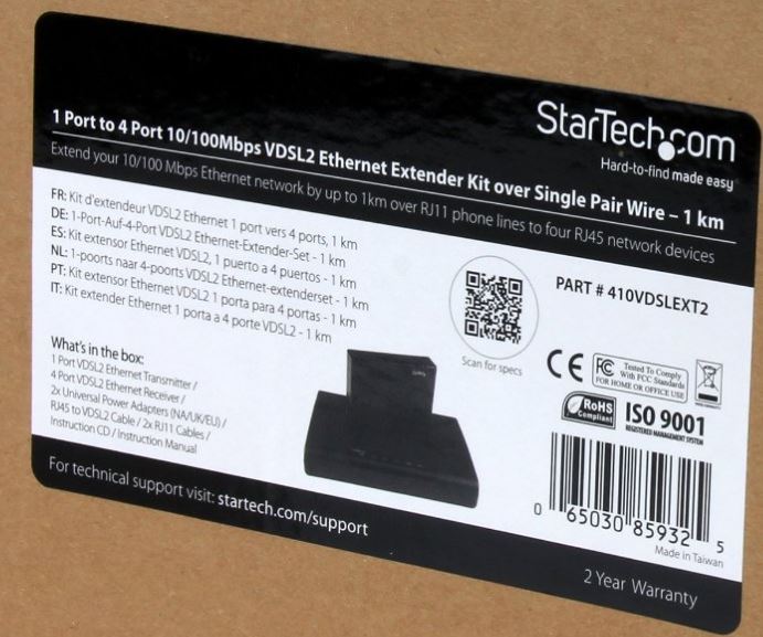 StarTech VDSL2 Ethernet Extender Kit