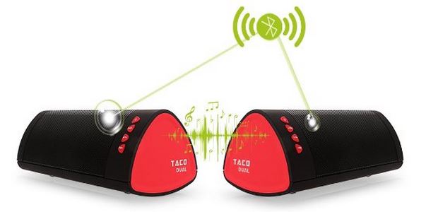 iDeaUSA TACO Dual Boombox Wireless Speakers