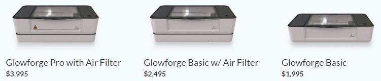 glowforge packages