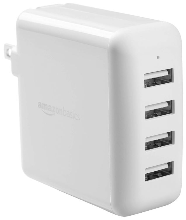 AmazonBasics 40W 4-Port USB Wall Charger