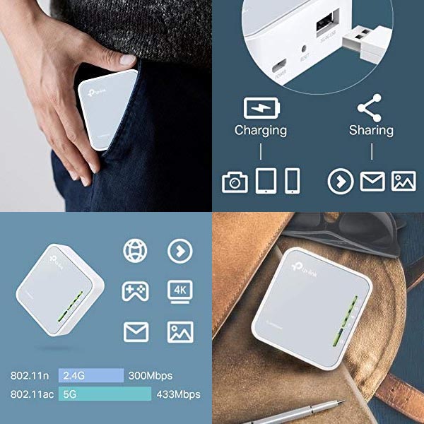 Image result for Fast Wi-Fi Travels with You! AC750 Wireless Travel Router TL-WR902AC