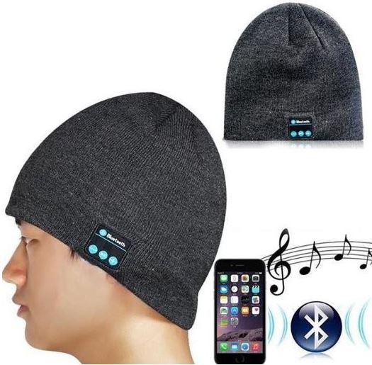 Rotus Bluetooth Beanie Hat Unisex Winter Outdoor Sport Knit Cap with Built-in Wireless Stereo Headphone Headset Earphone Speaker Mic for All Bluetooth Cell Phones Tablets & Laptops Light Grey 