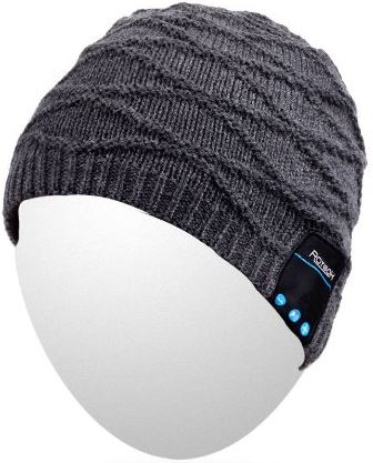 Qshell Winter Bluetooth Beanie Hat Warm Soft Knit Cap with Wireless Headphone Headset Earphone Stereo Speaker Microphone Hands Free for Outdoor Sport,Compatible with Iphone Android Cell Phones Black