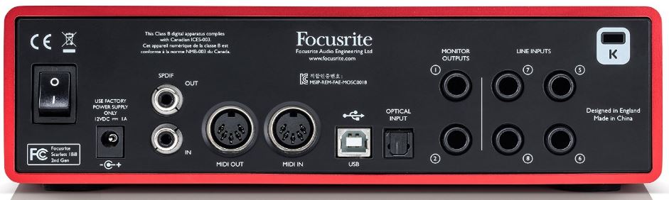 Focusrite-Scarlett-18i8 back