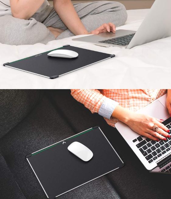 Aluminum Alloy Mouse pad Double-Sided Metal Mouse pad Home Office Games Simple Slim Fashion-Silver YYKJ Metal Mouse pad 