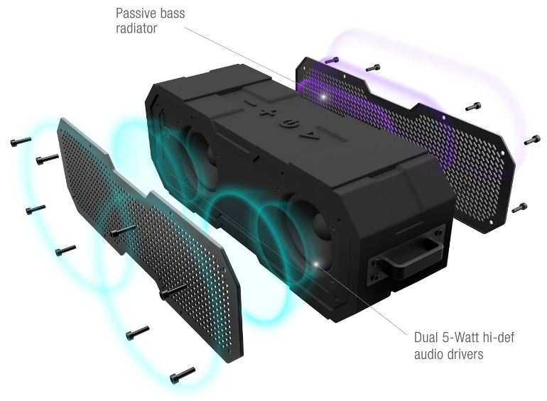 photive cyren ii portable waterproof bluetooth speaker