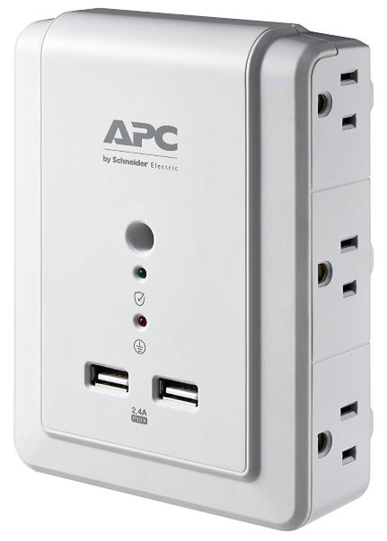 APC 6-Outlet Wall Surge Protector#