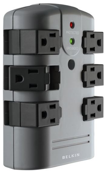 igo power smart wall mounted 4 outlet surge protector