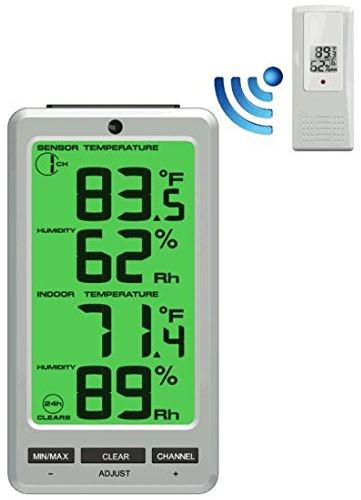 Meade Wireless Indoor Outdoor Temperature & Humidity Weather