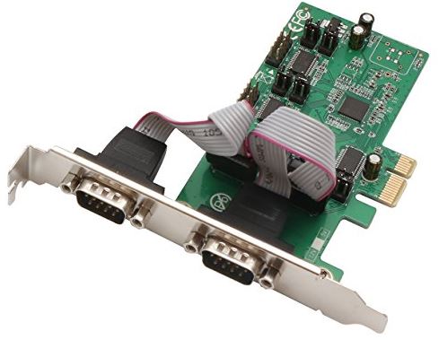 TXB074 MEO PCI-E PCI Express to Dual Serial Port DB9 RS232 COM Expansion Controller Adapter Card 