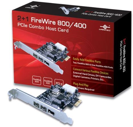 Vantec 3-Port FireWire PCIe Host Card
