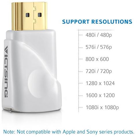 VicTsing Gold-Plated HDMI to VGA Converter