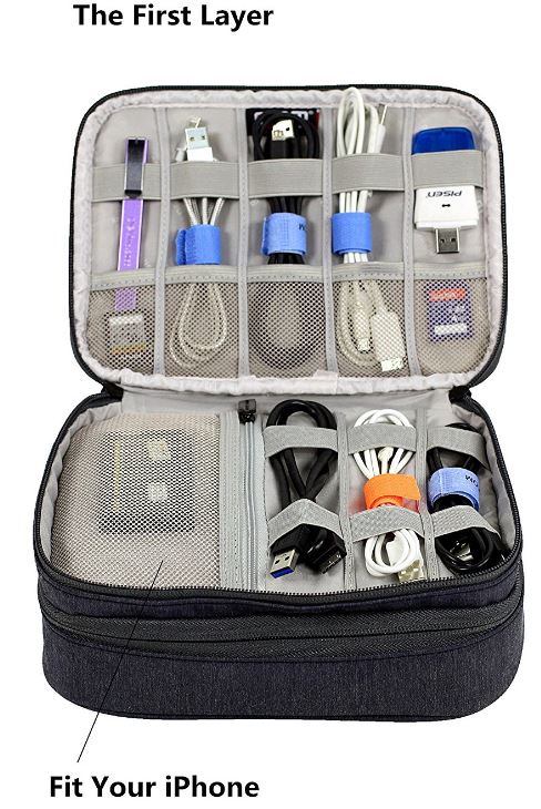 Electronic Accessories USB Cable Drive Organizer Portable Travel Carry Bag TK306 