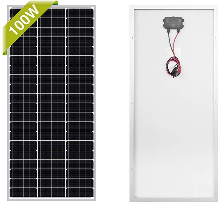 Newpowa 100 Watt Monocrystalline 12v Solar Panel