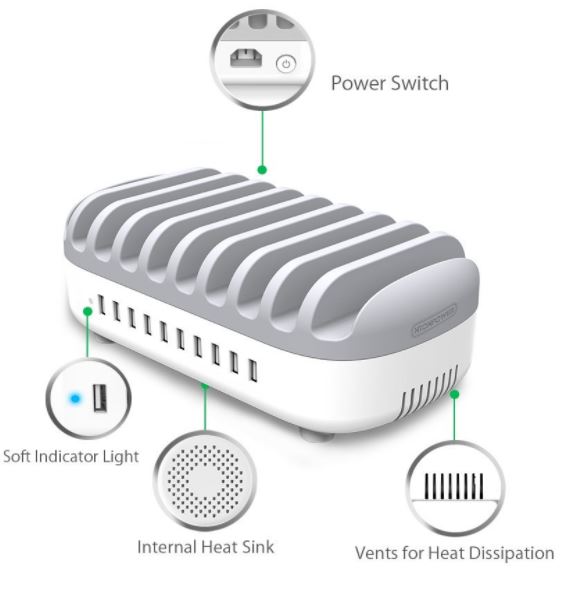 NTONPOWER Charging Station Dock and Organizer