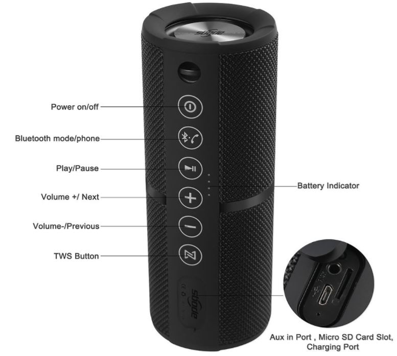 sbode bluetooth speaker instructions