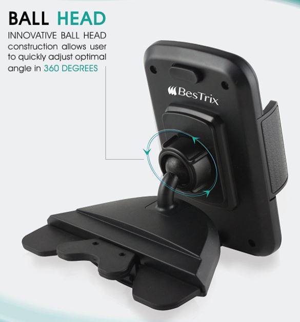 Bestrix Universal CD Slot Smartphone Car Mount Holder