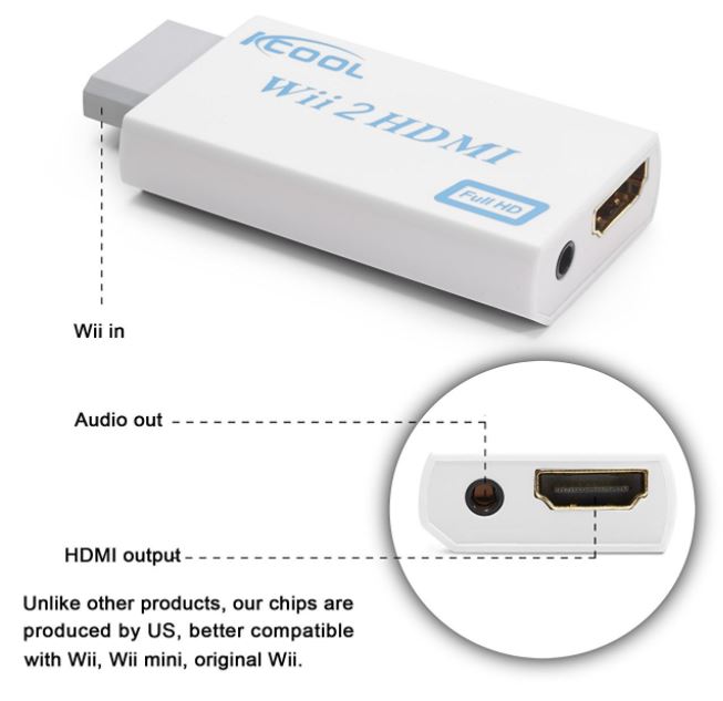 KCOOL Wii to HDMI Converter