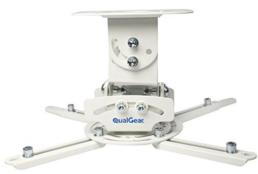 GlobalTone Projector Ceiling Mount Short Pole 5.5 Max 22 Lbs White