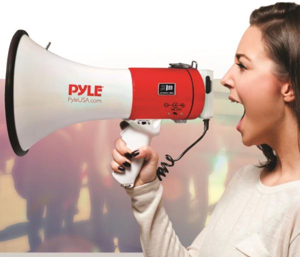 using a megaphone