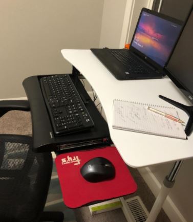 keyboard tray for curved desk