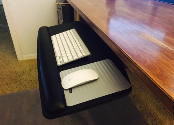 under desk sliding keyboard tray