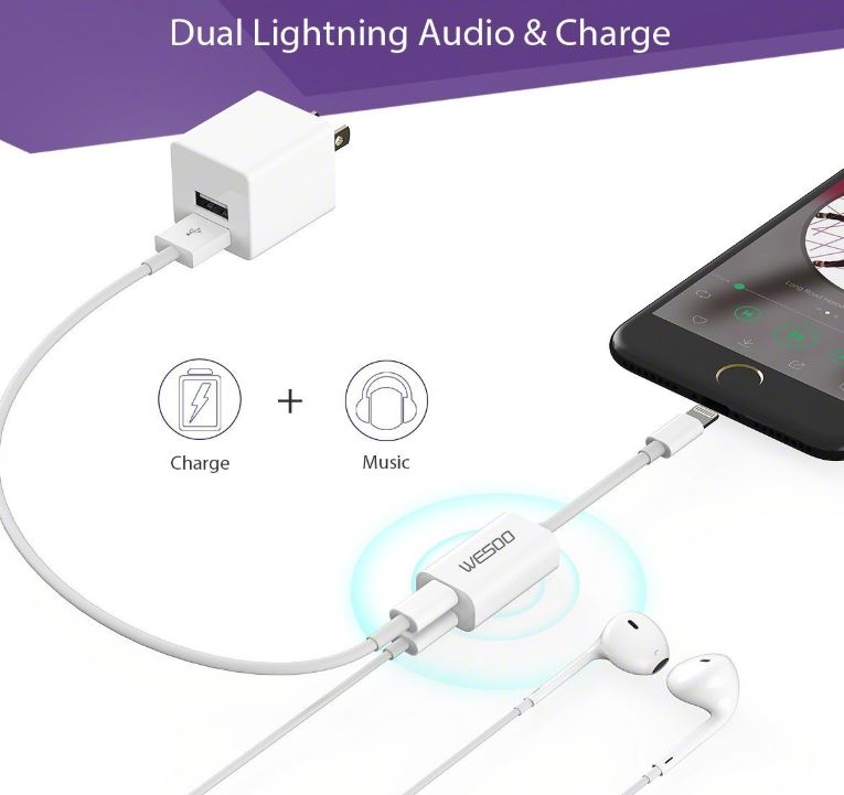 Best 2-in-1 Lightning Splitter (Adapter) for iPhone 7, 8 and X - Nerd Techy