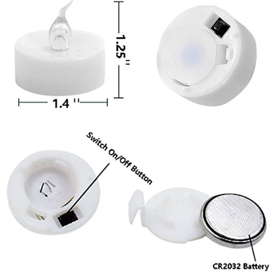 batteries for flameless tea lights