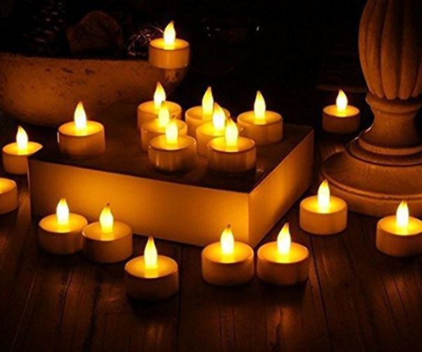 Vont Realistic Bright Flameless LED Tea Light Candles