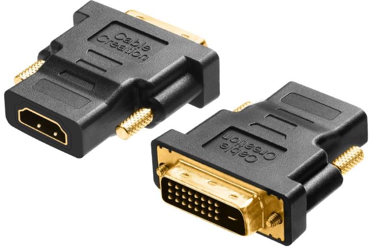 CableCreation Gold-Plated DVI to HDMI Adapter