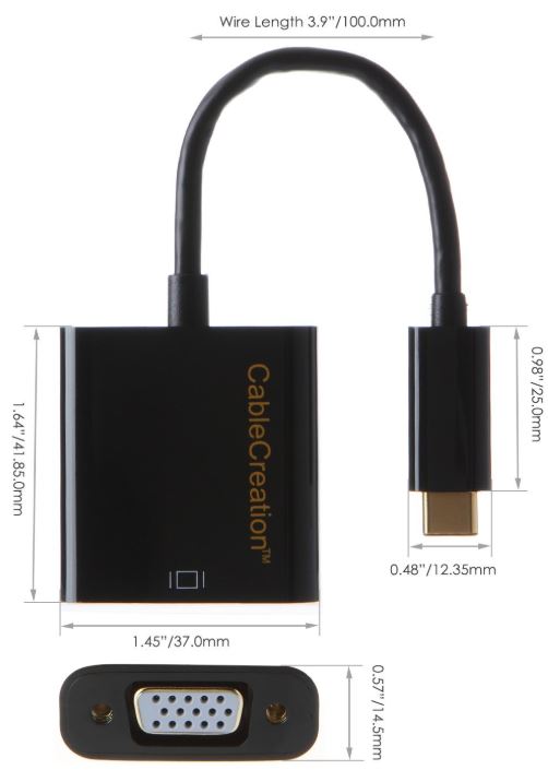 CableCreation Type C to VGA Adapter