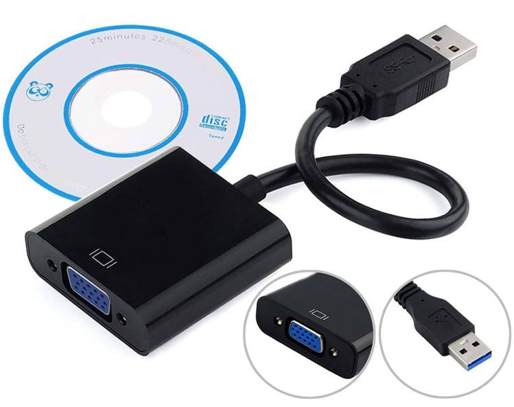 Jackiey High Speed USB to VGA Adapter