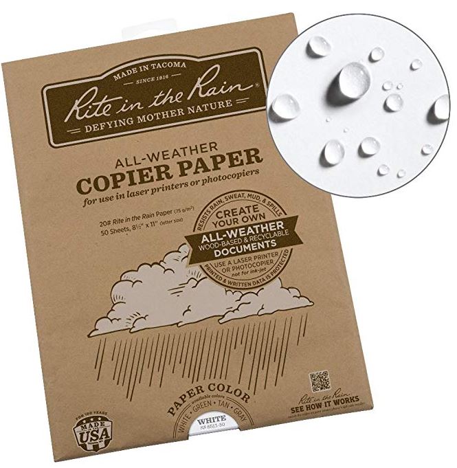 Rite in the Rain Weatherproof Laser Printer Paper