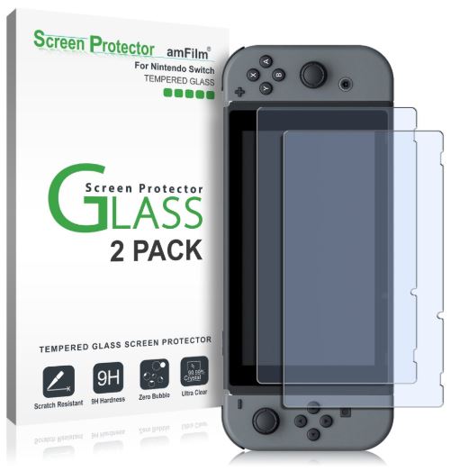 amFilm Tempered Glass Screen Protector for Nintendo Switch