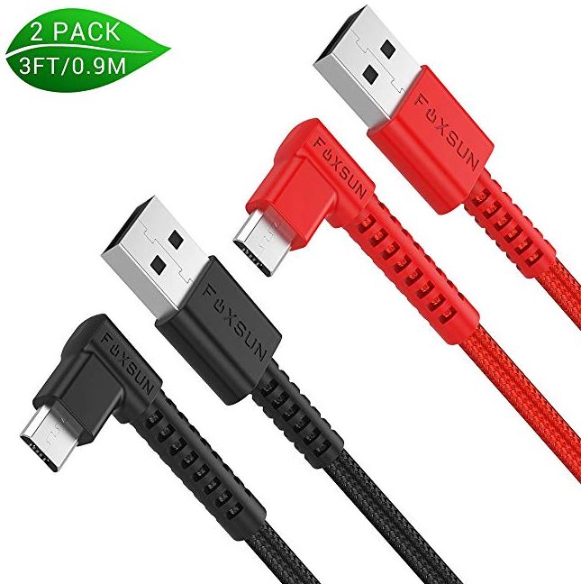 FOXSUN Right Angle 90 Degree Lightning to USB Cable