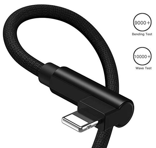 right angle lightning cable 1ft