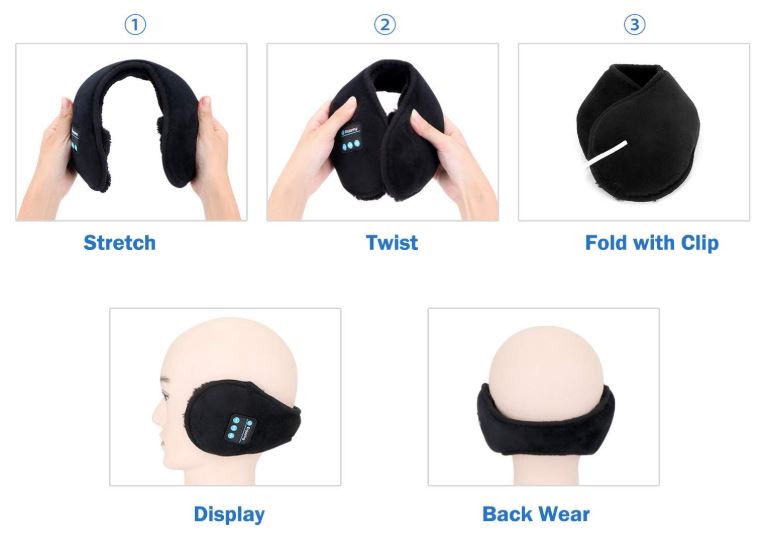 musicozy ear muff headphones