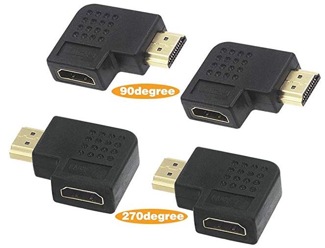HDMI Male to HDMI Female Adapter Cable Matters 2 Pack 270 Degree Vertical Flat HDMI Adapter 