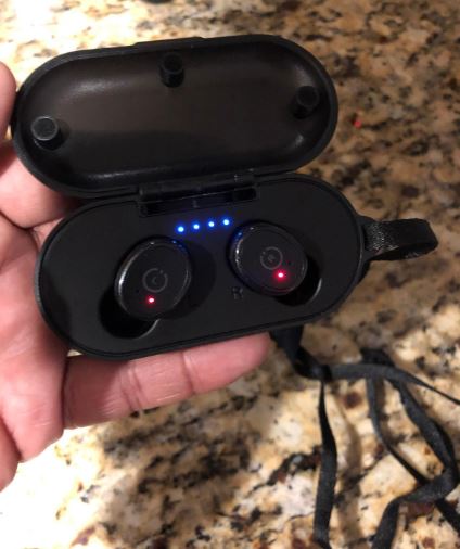 t12 earbuds charging