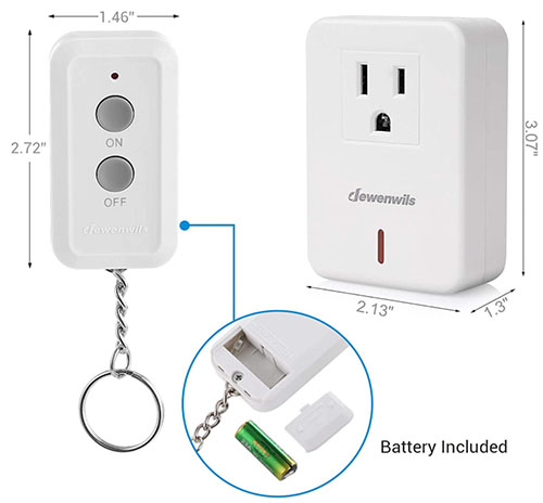 DEWENWILS Wireless Remote Control Outlet, 2 Independent Control