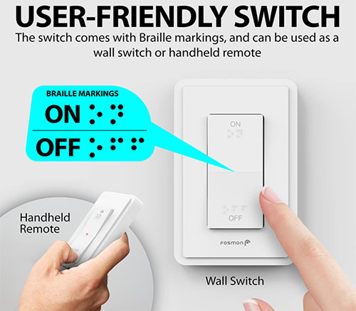 Fosmon Wireless Electrical Outlet Switch
