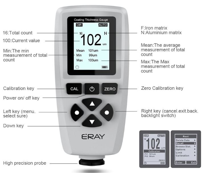 ERAY Coating Paint Thickness Gauge