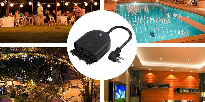 Xodus Innovations, HW2195C, Heavy Duty Remote Controlled Electrical Plug for Outdoor String Lights, Fountains or Hard to Reach places 3 Prong Plug