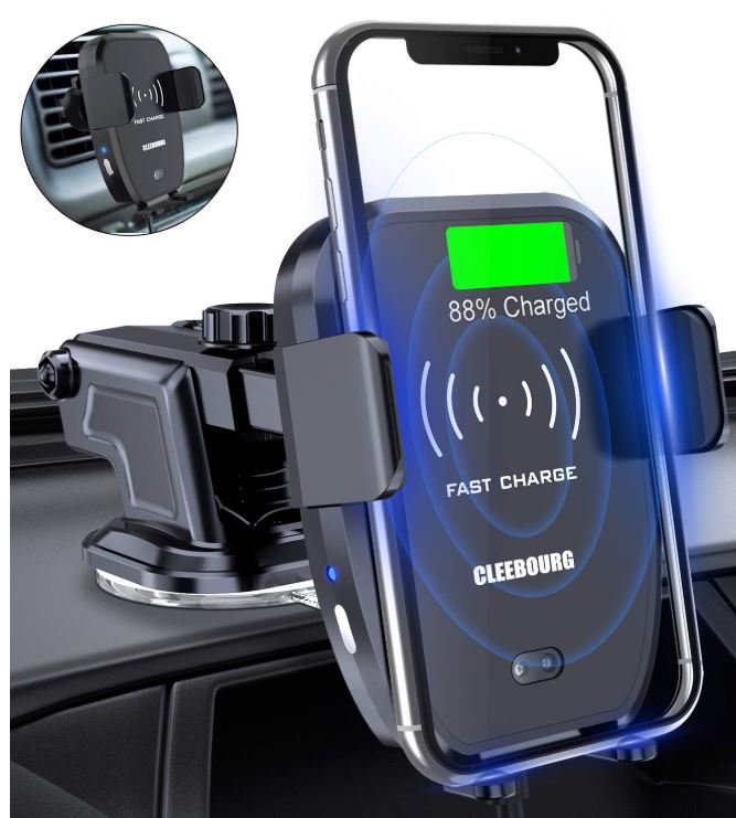 CLEEBOURG Wireless Car Charger Mount