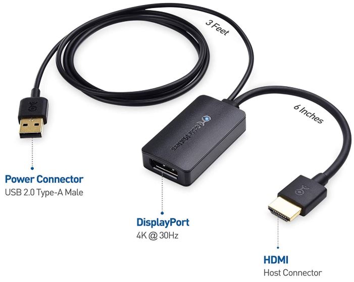 Cable Matters HDMI to DisplayPort Adapter