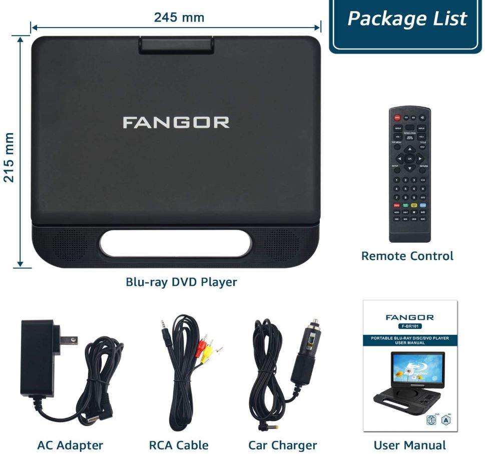 FANGOR Portable Blu-Ray Player