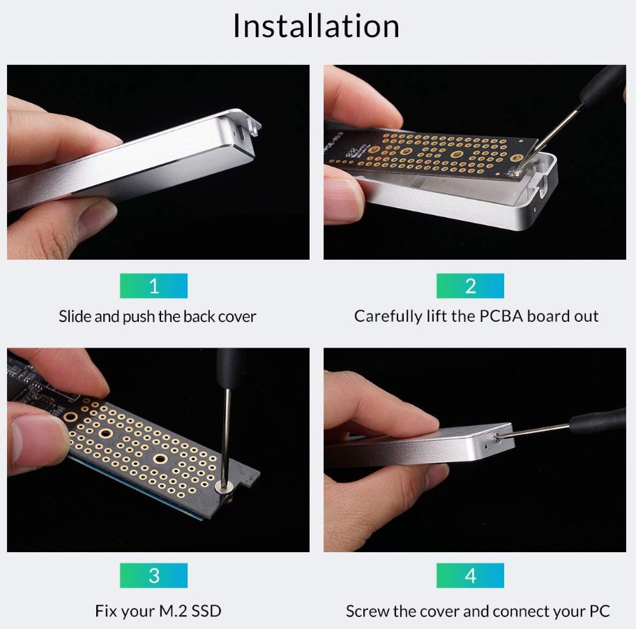 ORICO Aluminum M2 NVMe SSD Enclosure