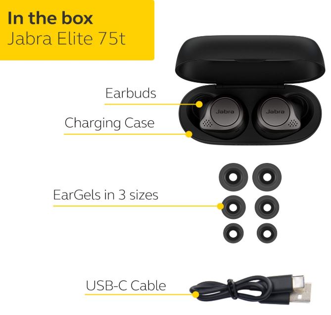 Jabra Elite 75T True Wireless Earbuds