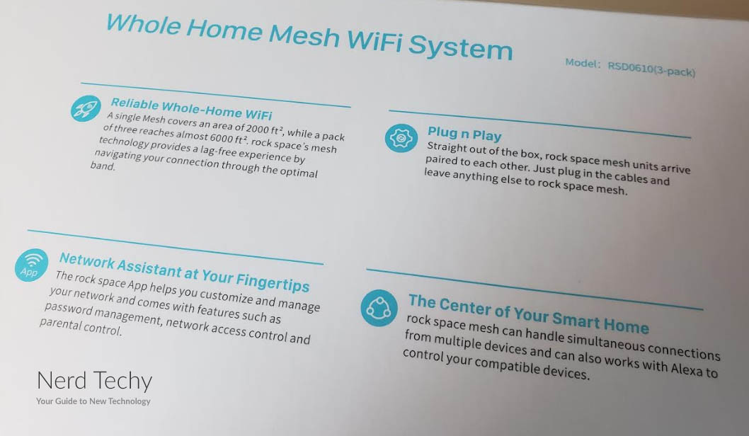 Rock Space Whole Home Mesh WiFi System
