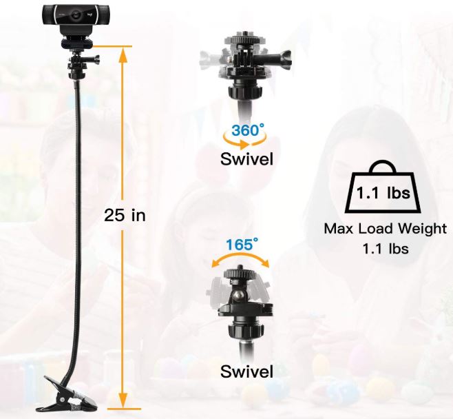 Pipishell 25-inch Webcam Stand